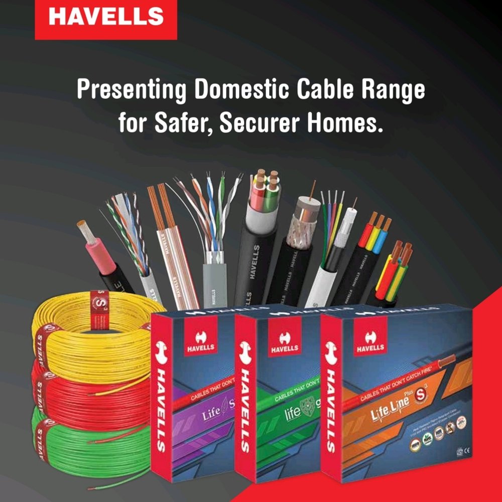 Havells domestic cable range available at Topelec